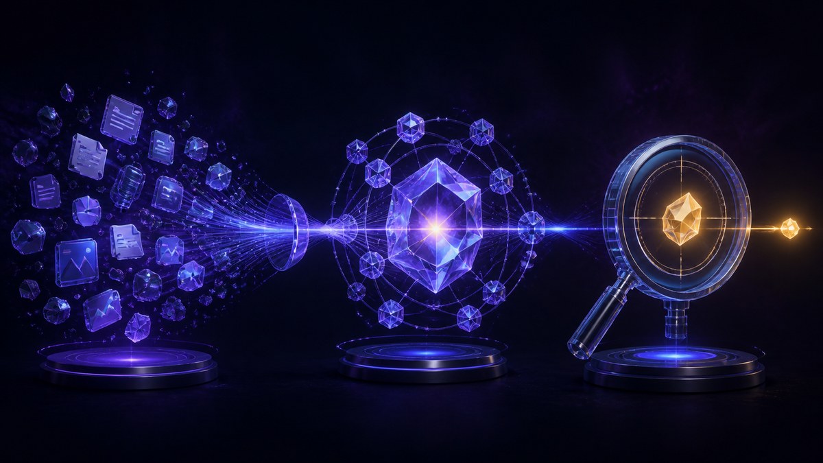 Scattered thoughts moving through capture, connection, and retrieval stages